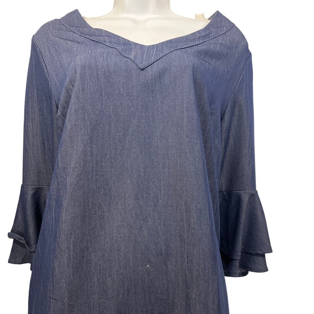 NAIF Denim look fairy sleeve Women top M